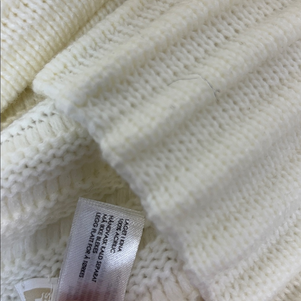 Michael Kors cream chunky knit Ribbed Knit acrylic beautiful winter  Scarf - Picture 5 of 8